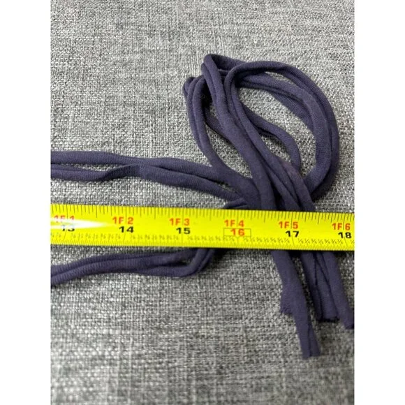 Turquoise & Gold Color Beaded Teardrop Necklace w/ Adjustable Black Fabric Cord - Picture 3 of 3